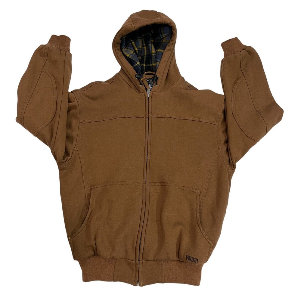 Walls Workwear Jacket Mens Large EnDuro70 Lined Chestnut Full Zip Hoodie